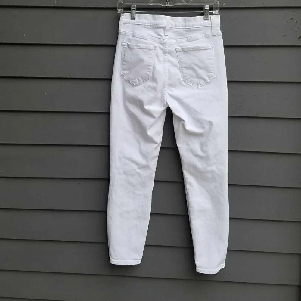 J Crew White Lookout High Rise Skinny Crop Jeans size 29